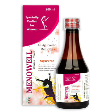 MENOWELL- Ayurvedic Female Uterine Tonic for Irregular Periods, Immunity, PCOD/PCOS, Leukorrhea (Pack of 2, 200 ML)