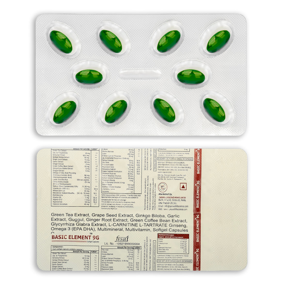 Basic Element 9G Multivitamin and Multimineral Soft Gel Capsules – Boost Your Immunity and Energy Levels