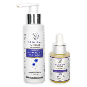 CAREWELL – Skin Brightening & Glowing – Glutathione Facewash & Serum Combo